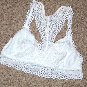 Aerie Cream Boho Lace Bralette